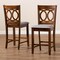 Baxton Studio Lenoir Grey Upholstered Walnut Wood 2-Piece Pub Chair Set 168-9884 - alternate 7